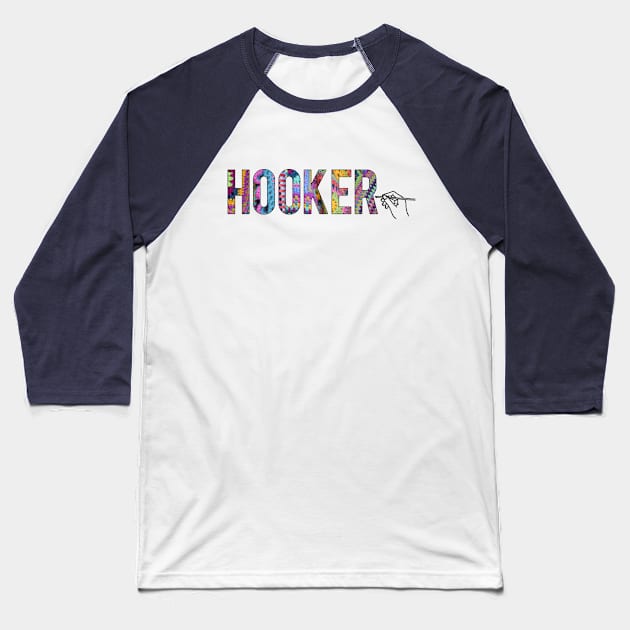 Crochet Hooker Baseball T-Shirt by heroics
